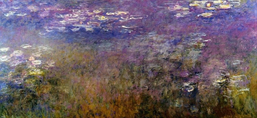 Claude Oscar Monet Agapanthus , 15"x30" Wall Decal