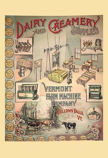 Dairy and Creamery Supplies - Gallery Wrapped Canvas Art 28" x 42"