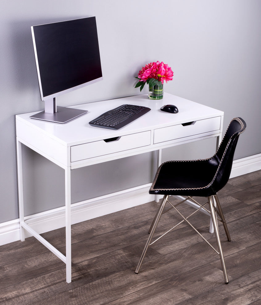 Butler Belka White Desk With Drawers