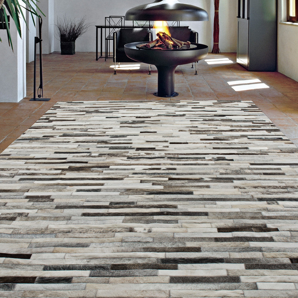 Cowhide Patchwork Rug, Miotaur, Infuse, 5'x8'