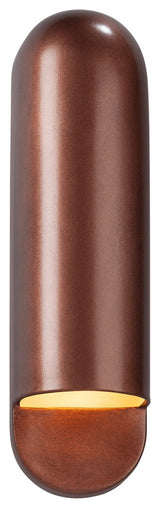 Capsule Outdoor Wall Sconce, Large, Incandescent, Antique Copper