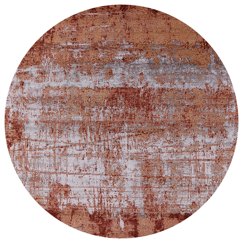 Ahgly Company Indoor Round Mid-Century Modern Area Rugs, 3' Round