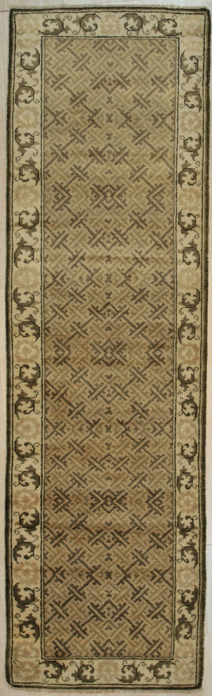 Green Transitional All Over Ningxia Area Rug