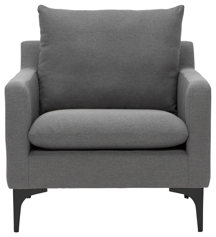 Anders Slate Grey Fabric Single Seat Sofa, HGSC503