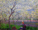 Claude Oscar Monet An Orchard in Spring, 20"x25" Wall Decal Print