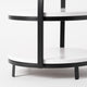 American Art Decor 2-Tier White Wood Metal Storage Display Tray