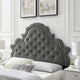 Diana Tufted Performance Velvet Twin Headboard Charcoal