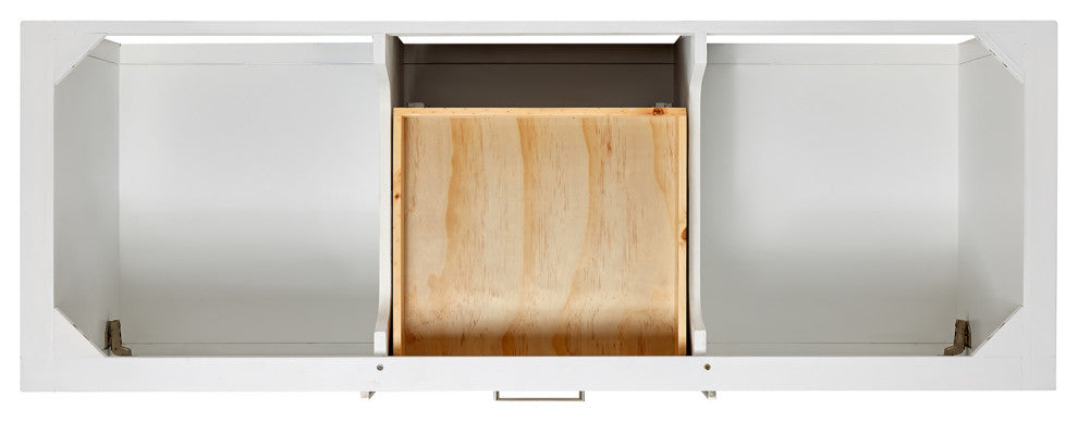 Ariel Bayhill 60" Double Oval Sink Bathroom Vanity, Carrara Quartz