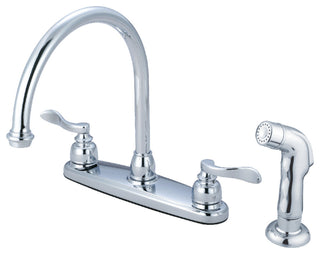 Kingston Brass Centerset Kitchen Faucet, Polished Chrome