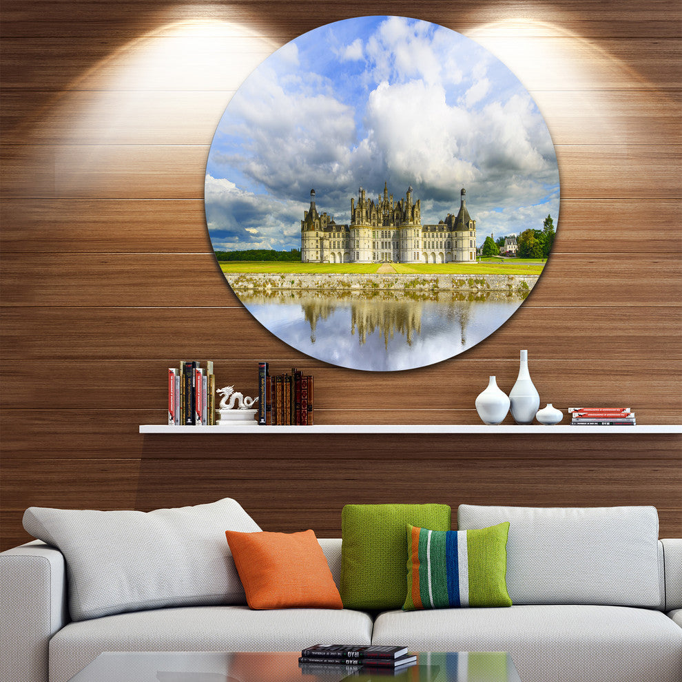 Chateau De Chambord Castle And Reflection, Seashore Disc Artwork, 36"