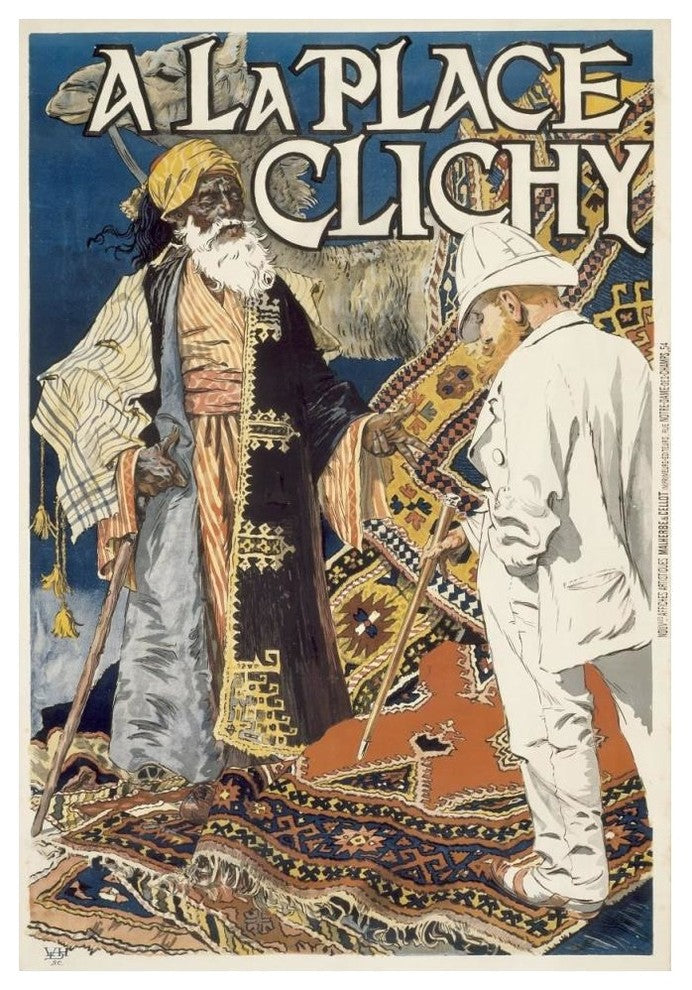 "A la Place Clichy" Digital Paper Print by Eugene Samuel Grasset, 34"x50"