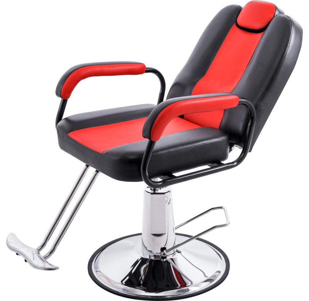 Deluxe Reclining Barber Chair With Heavy-Duty Pump
