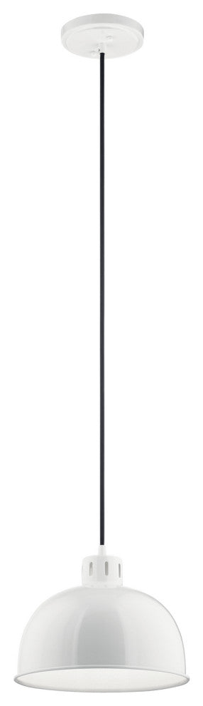 Kichler 52152WH One Light Pendant, White Finish