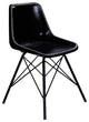 Black Contrast Stitch Leather Dining Chair