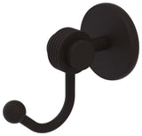 Satellite Orbit Two Robe Hook With Groovy Accents, Oil Rubbed Bronze