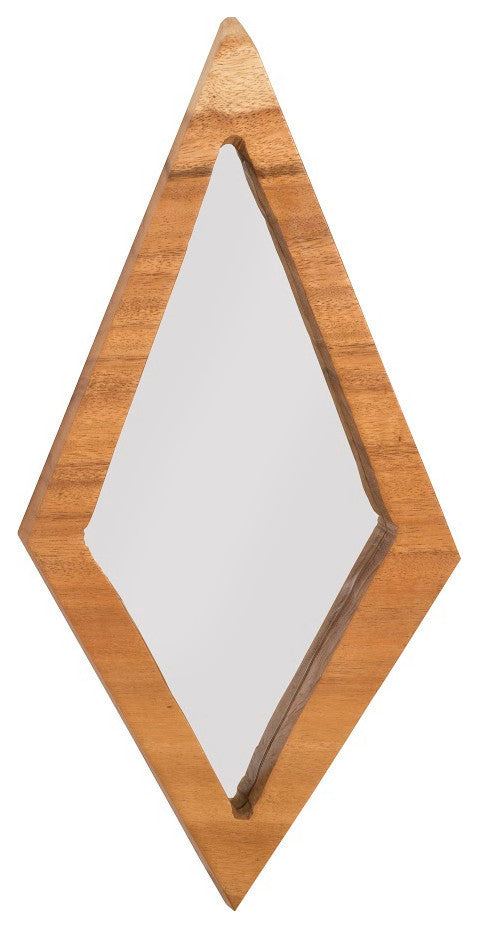 Diamond Chamcha Wood Mirror, Medium, Natural