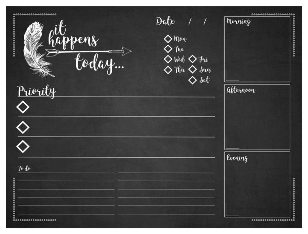 R2H Methods 'It Happens Today' Dry Erase Daily Planner on ArtPlexi