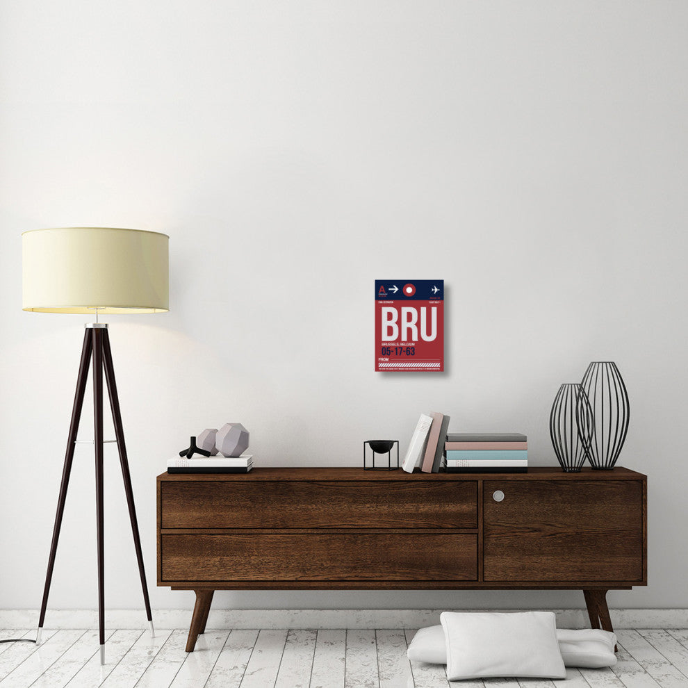 "BRU Brussels Luggage Tag 2" Fine Art Print