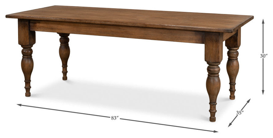 Gabby Dining Table Brown Seats 6