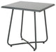 Doris Outdoor Modern 18" Side Table With Steel Legs, Gray