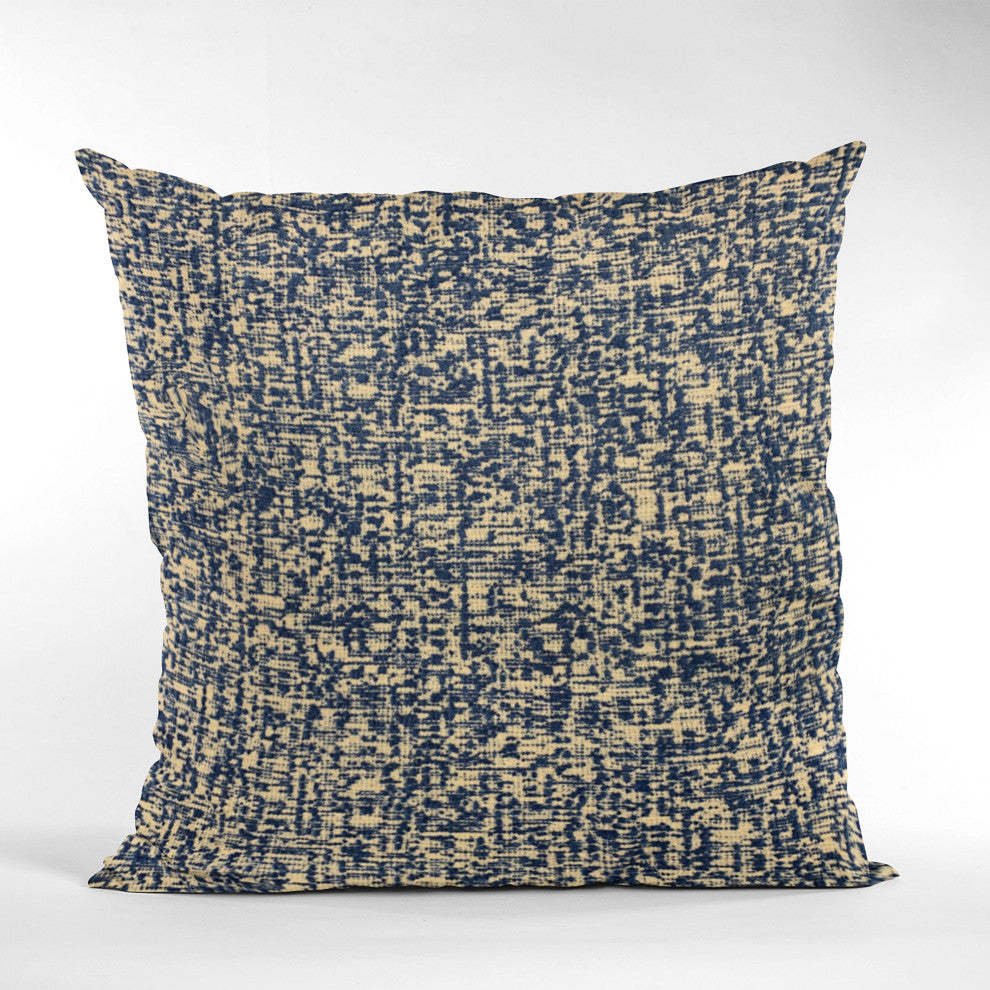 Plutus Blue Dotted Luxury Throw Pillow, 20"x30"