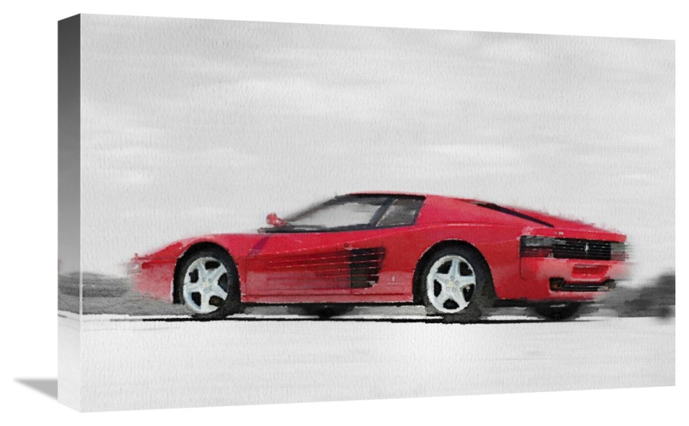 "Ferrari 512 TR Testarossa Watercolor" Fine Art Print