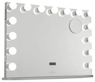 Hollywood Premiere Pro Vanity Mirror, Silver, Bluetooth