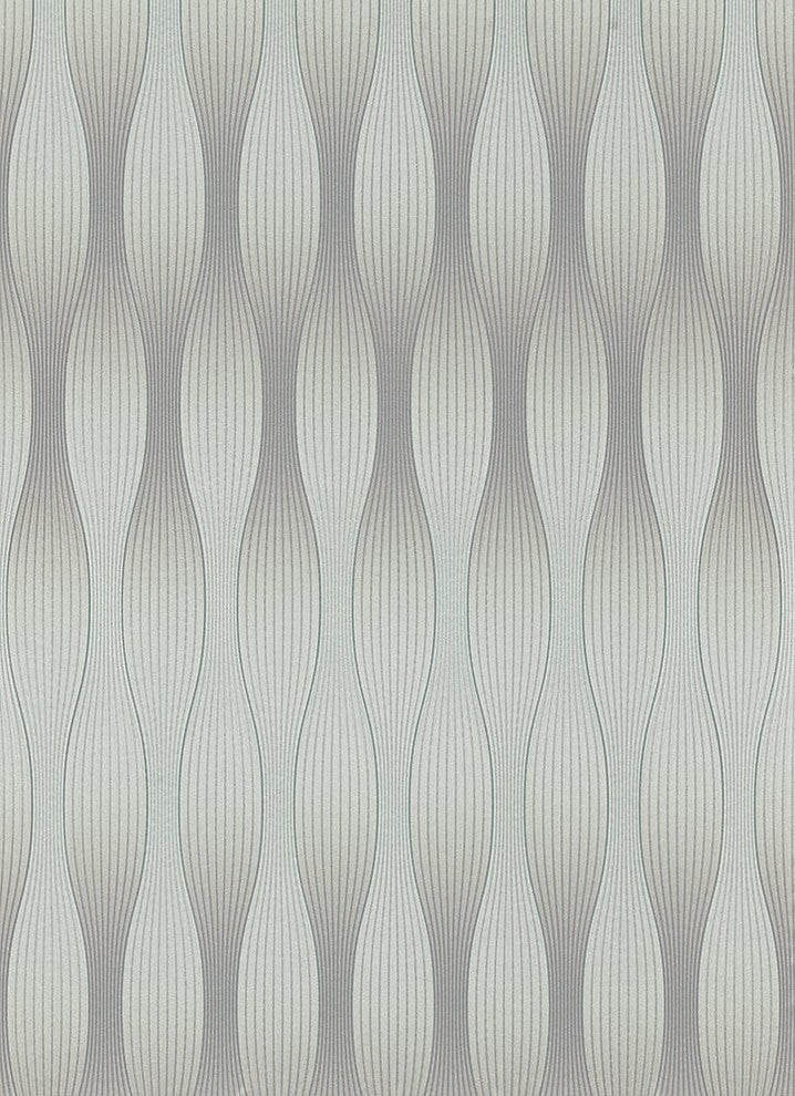 One-Seven-Five, Lavish Futuristic Harmonious Light Gray Wallpaper Sample