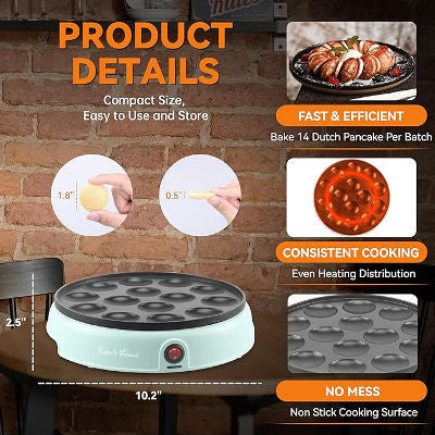 Cake Pop Maker Machine Set with Cake Pop Stand, Dutch Pancake Griddle