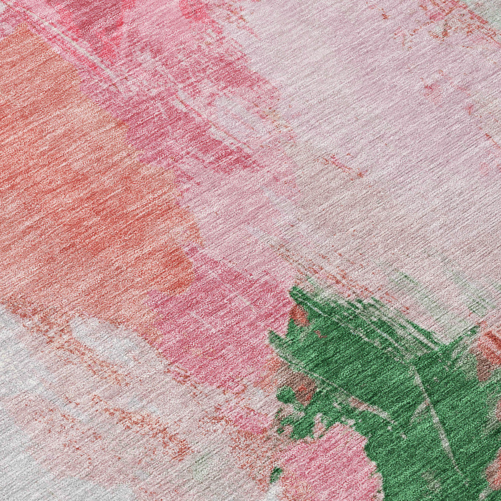 Machine Washable Indoor/Outdoor Chantille ACN1914 Blush 9' x 12' Rug