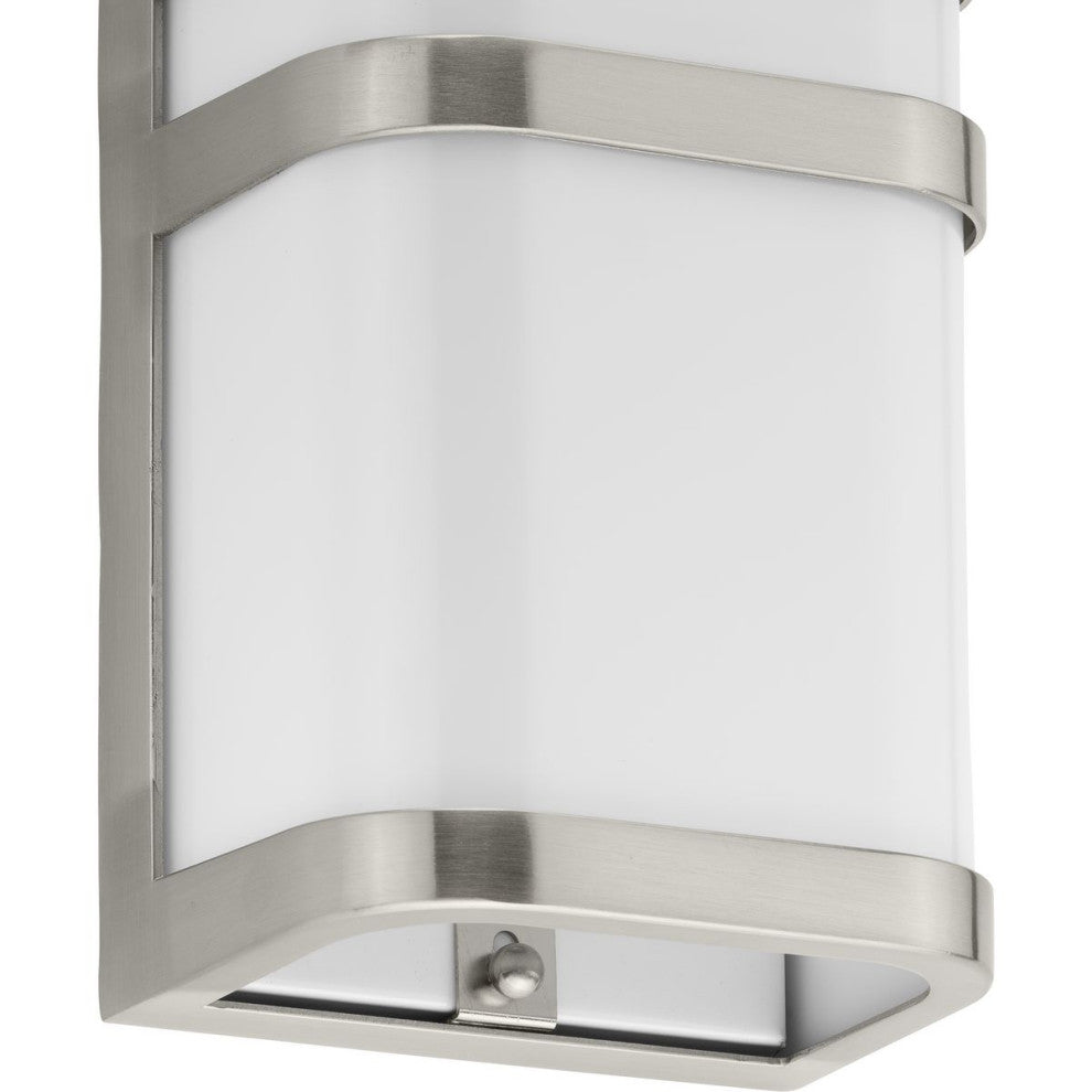 Progress Lighting Valera LED 1-Light Outdoor Lantern, Brushed Nickel, 8.63"x11"