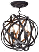 Small-version Chloe 3-Light Globe Flush Mount