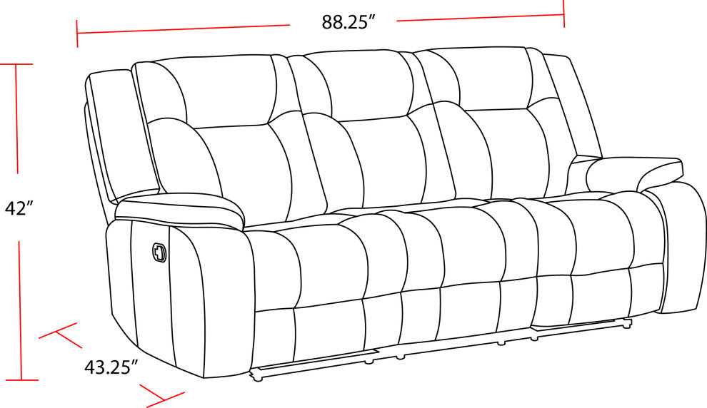 Parker Living Blake Manual Sofa Desert Taupe