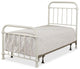 Hillsdale Kirkland Twin Metal Spindle Panel Bed in White