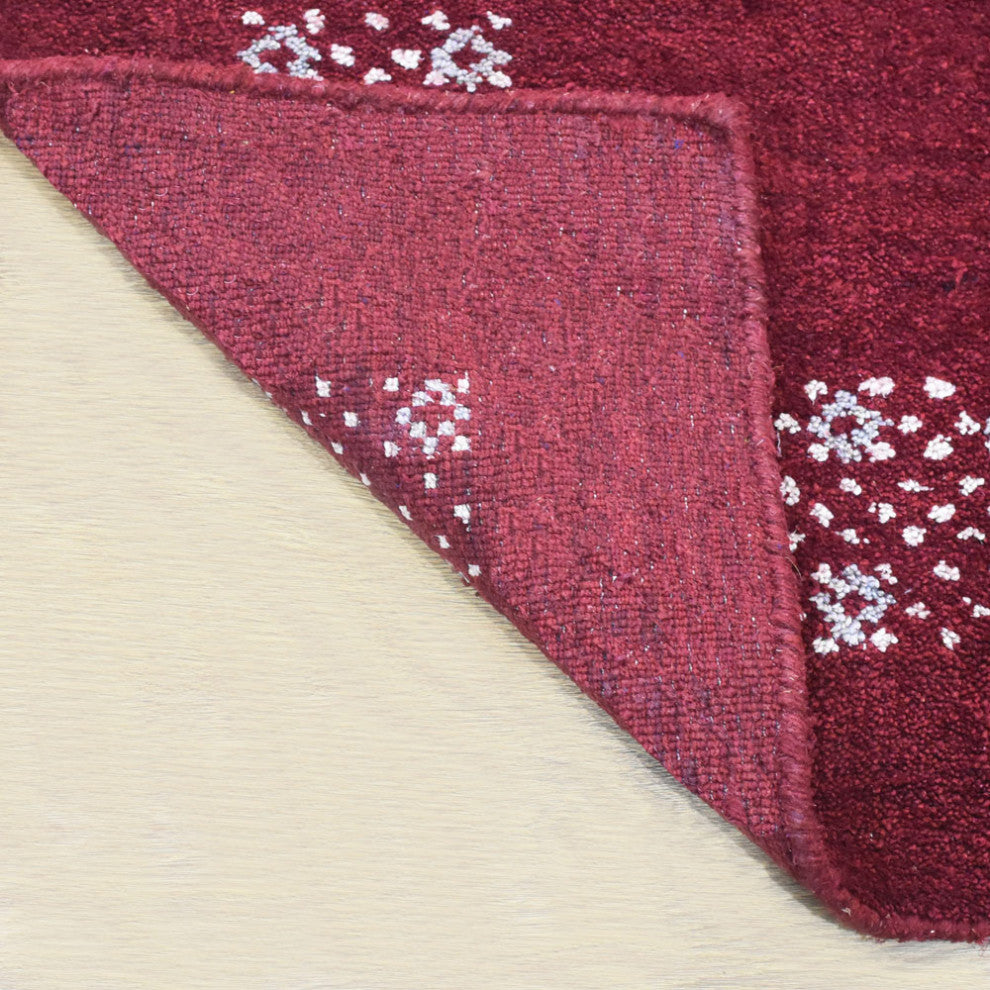 HAND KNOTTED LOOM SILK ECO-FRIENDLY AREA RUGS -8'x10',Rectangle,Red,Contemporary