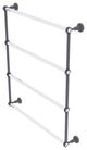 Pacific Grove 4 Tier 30" Ladder Towel Bar with Groovy Accents, Matte Gray