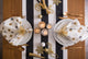 DII Black/White Dobby Stripe Table Runner