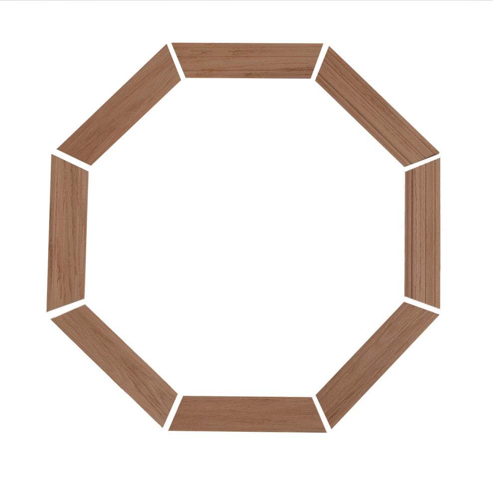 Trim Kit for Poly Stationary Octagon Window, Large, Oak