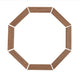 Trim Kit for Poly Stationary Octagon Window, Large, Oak
