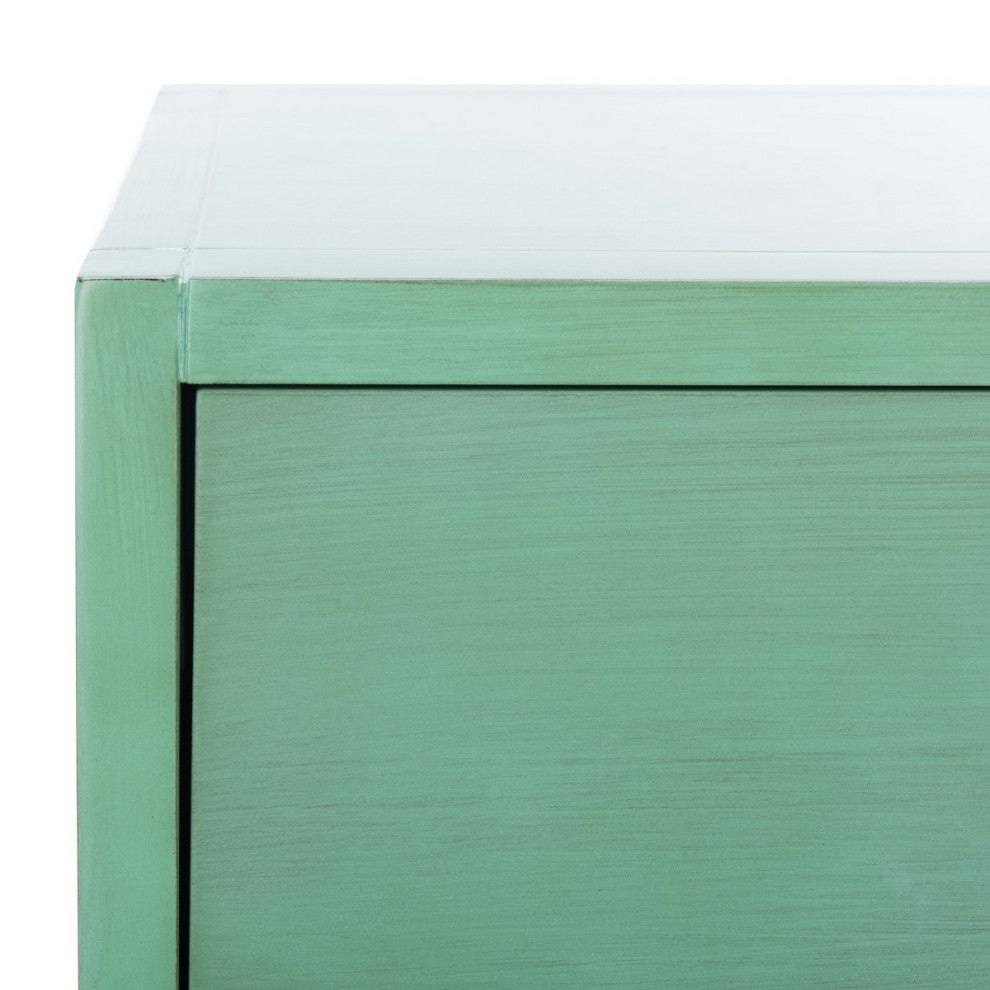 Safavieh Yudi 1 Drawer 1 Shelf Nightstand, Turquoise