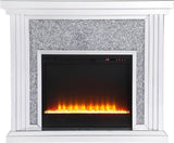 Crystal Mirror Fireplace Mantel, 47.5"