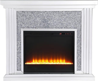 Crystal Mirror Fireplace Mantel, 47.5"