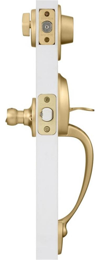 Design House Coventry 2-Way Adjustable Brass Door Handle Set in Gold