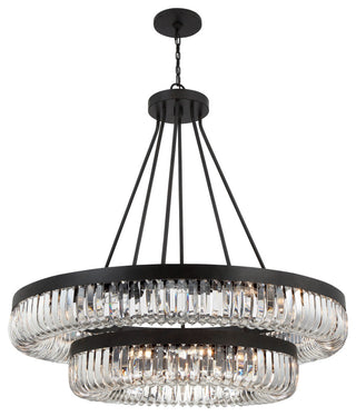 Crystorama Lighting Group ALI-B2026 Alister 26 Light 42"W Ring - Charcoal