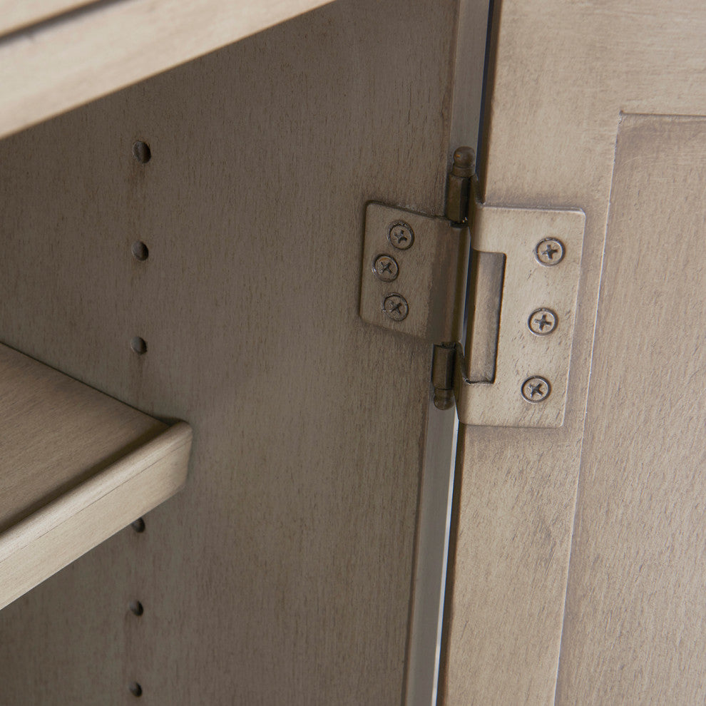 Dauphin Handpainted Entryway Storage Cabinet, Gray Cashmere