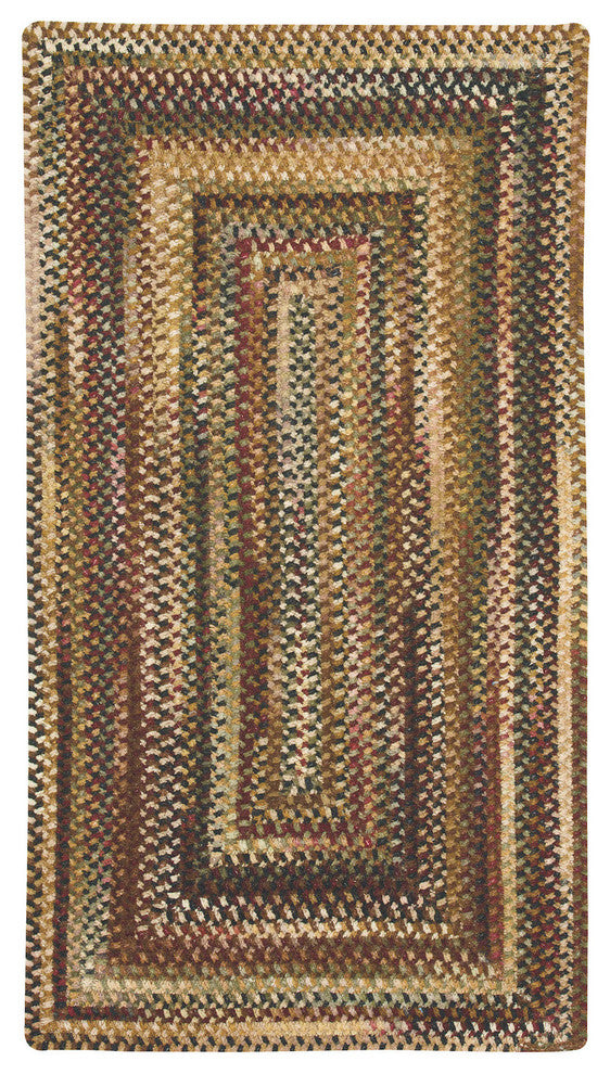 Capel Eaton Burgundy 0442_575 Braided Rugs - 8' X 11' Concentric Rectangle