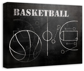 Basketball Plays 20x16 Canvas Wall Art
