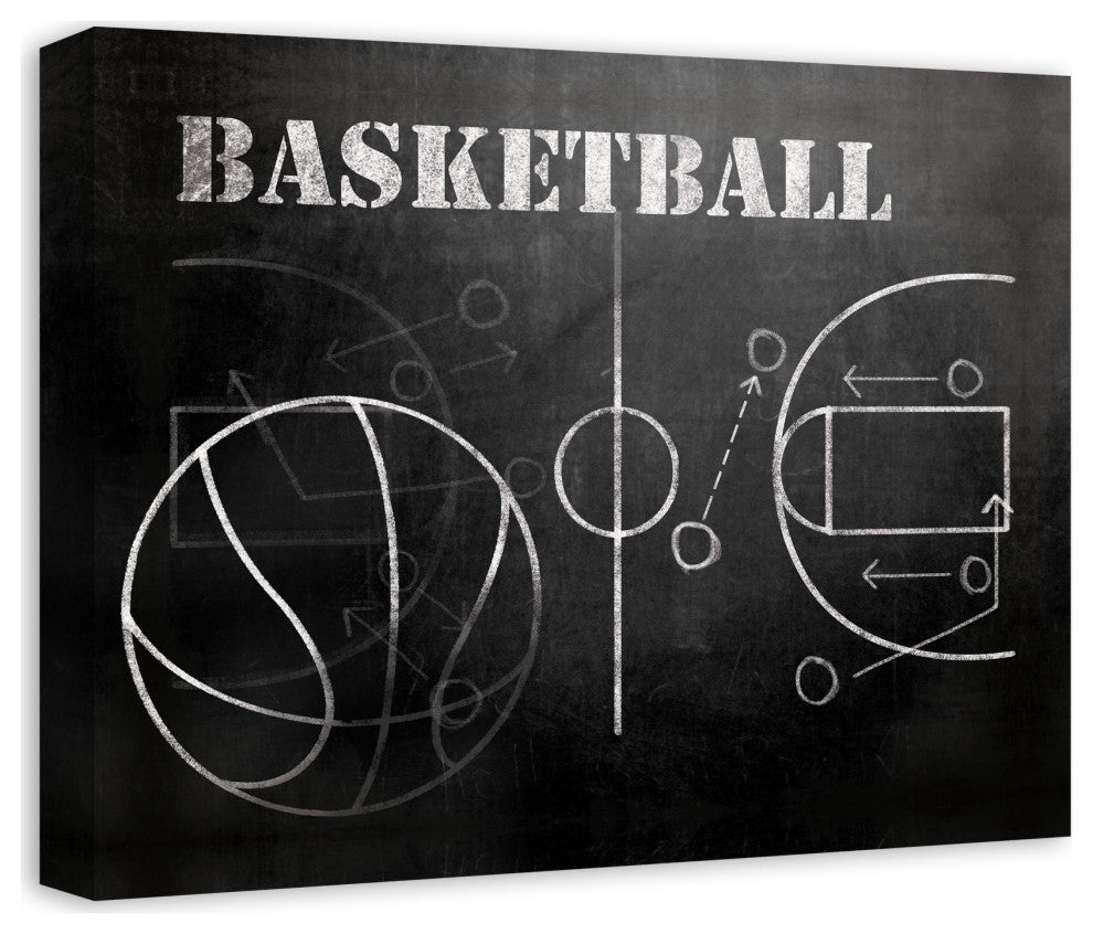 Basketball Plays 20x16 Canvas Wall Art