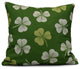 Lucky, Holiday Floral Print Pillow, Green, 20"x20"