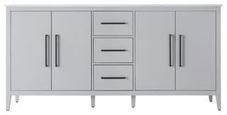 Home Living 72" Double Bathroom Vanity, Grey